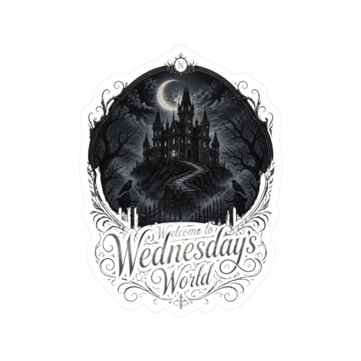 Wednesday "Welcome to Wednesday" Sticker - Official Stickers merchandise