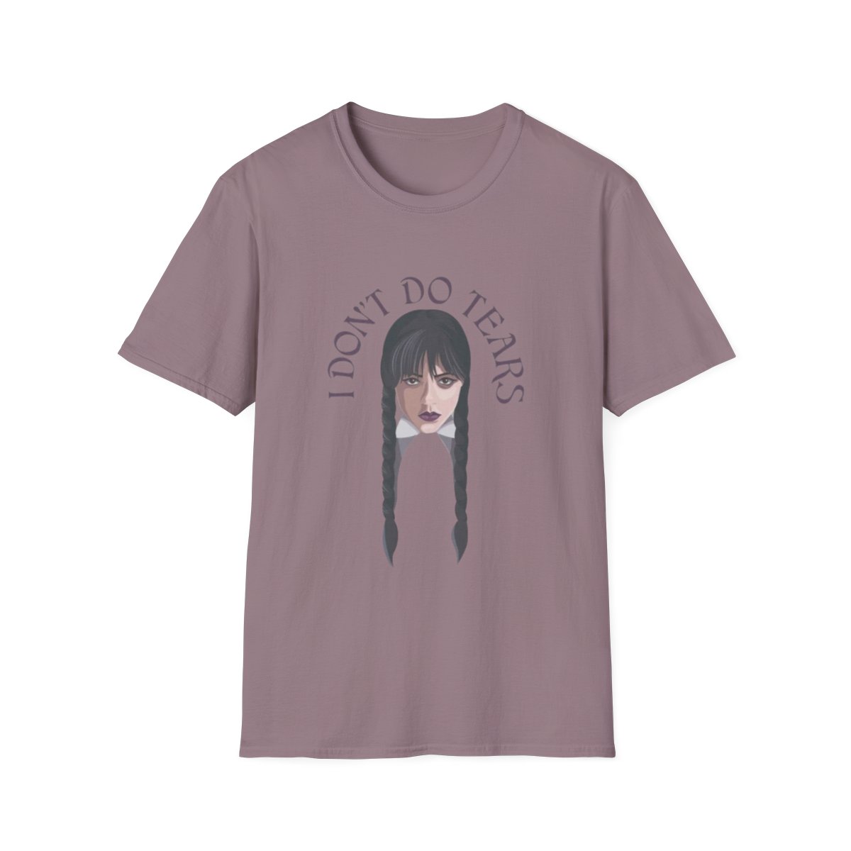 I Don't Do Tears T-Shirt | Goth Portrait Tee | Wednesday Merch - alternate angle 3, merchandise