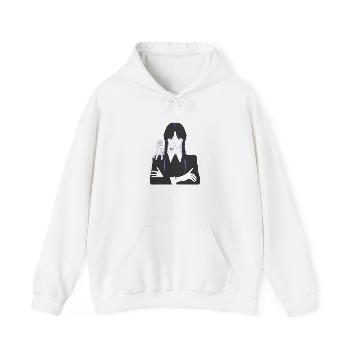 Cool Girl Illustration Hoodie | Noir Character Graphic Sweatshirt | Wednesday Merch — official Wednesday Hoodies