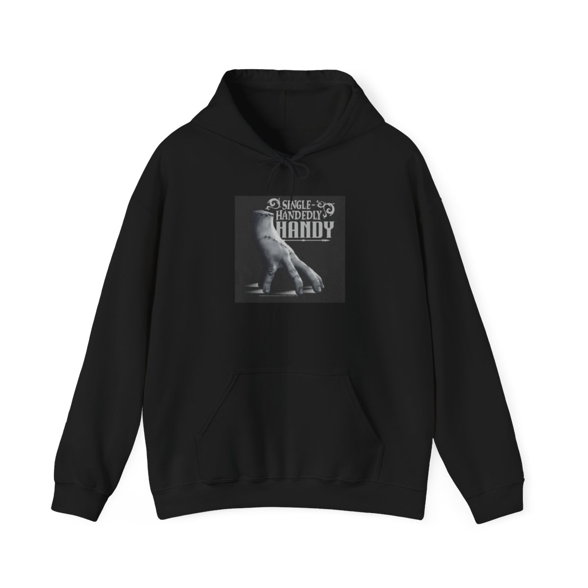 Single-Handed and Handy Hoodie | Hand Illustration Graphic Hoodie | Wednesday Merch — official Wednesday Hoodies